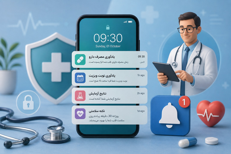 پوش نوتیفیکیشن در پزشکی و سلامت؛ راهکاری هوشمند برای ارتباط مؤثر با بیماران و تحول سلامت دیجیتال